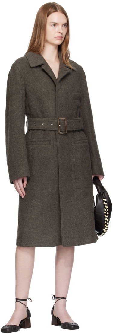 Frakker LEMAIRE LEMAIRE Belted Tailored Coat Brun | CO1119 LF504, 3