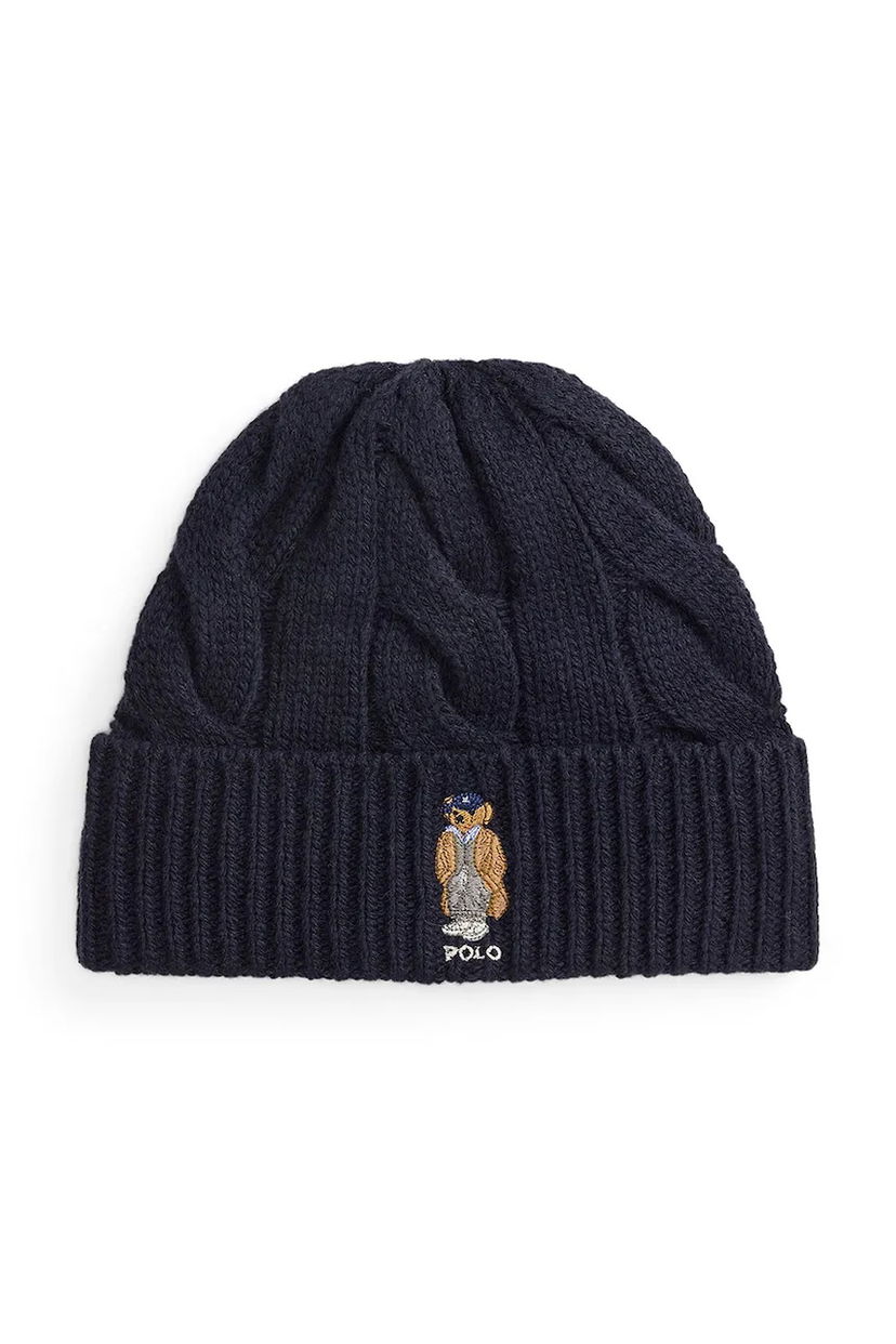 Beanie Polo by Ralph Lauren Polo Ralph Lauren Cable-Knit Beanie with Polo Bear Mørkeblå | 455981433