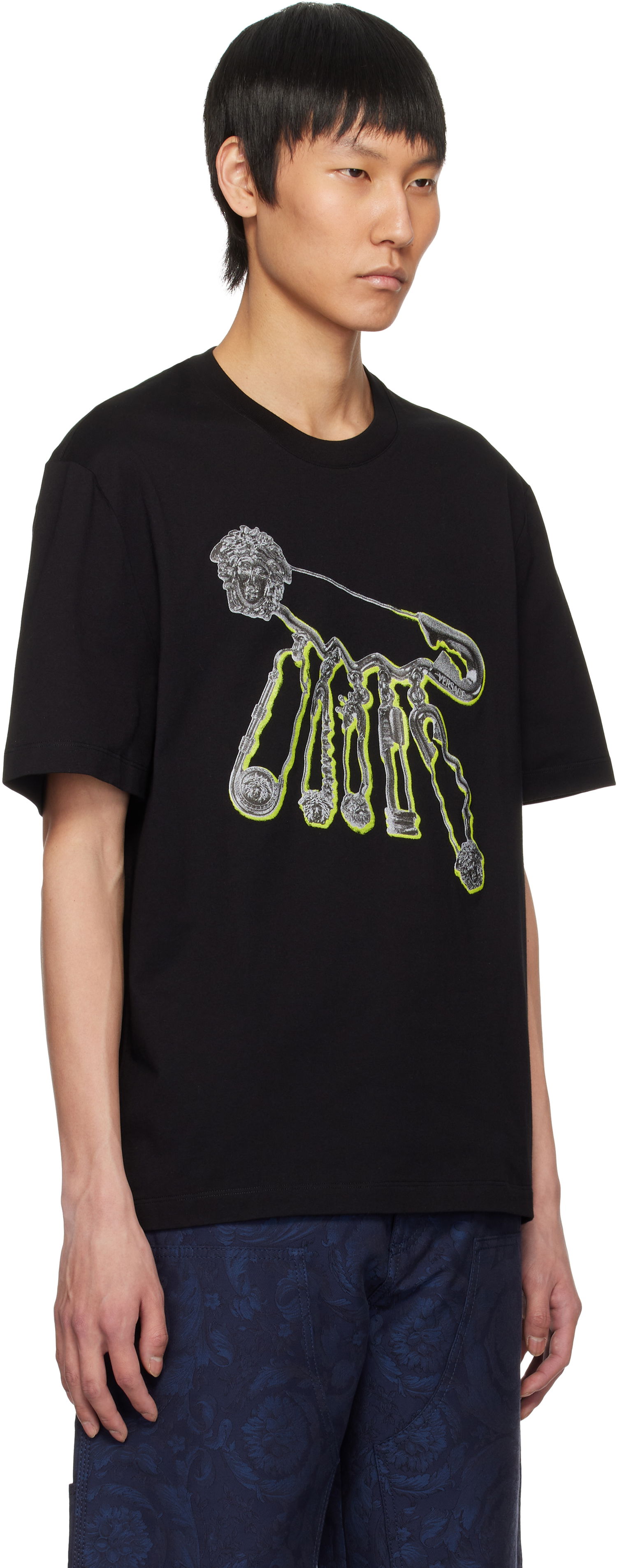 T-shirt Versace Versace 'Versace Pop Pin' T-Shirt Sort | 1013302_1A13423, 1