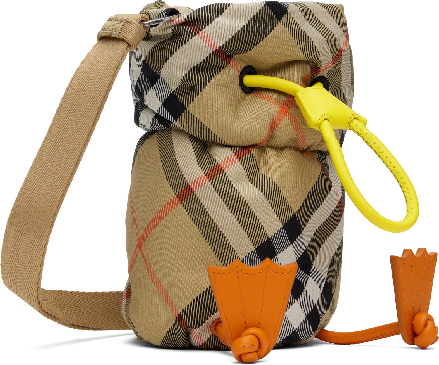Skuldertaske Burberry Bottle Bag Duck Nylon Beige | 8089351, 1
