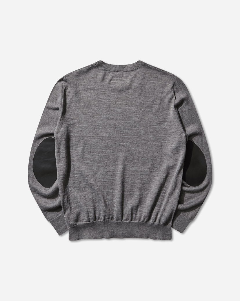 Sweater Maison Margiela Elbow Patch Crewneck Sweater Grå | SH0HL0032 816M