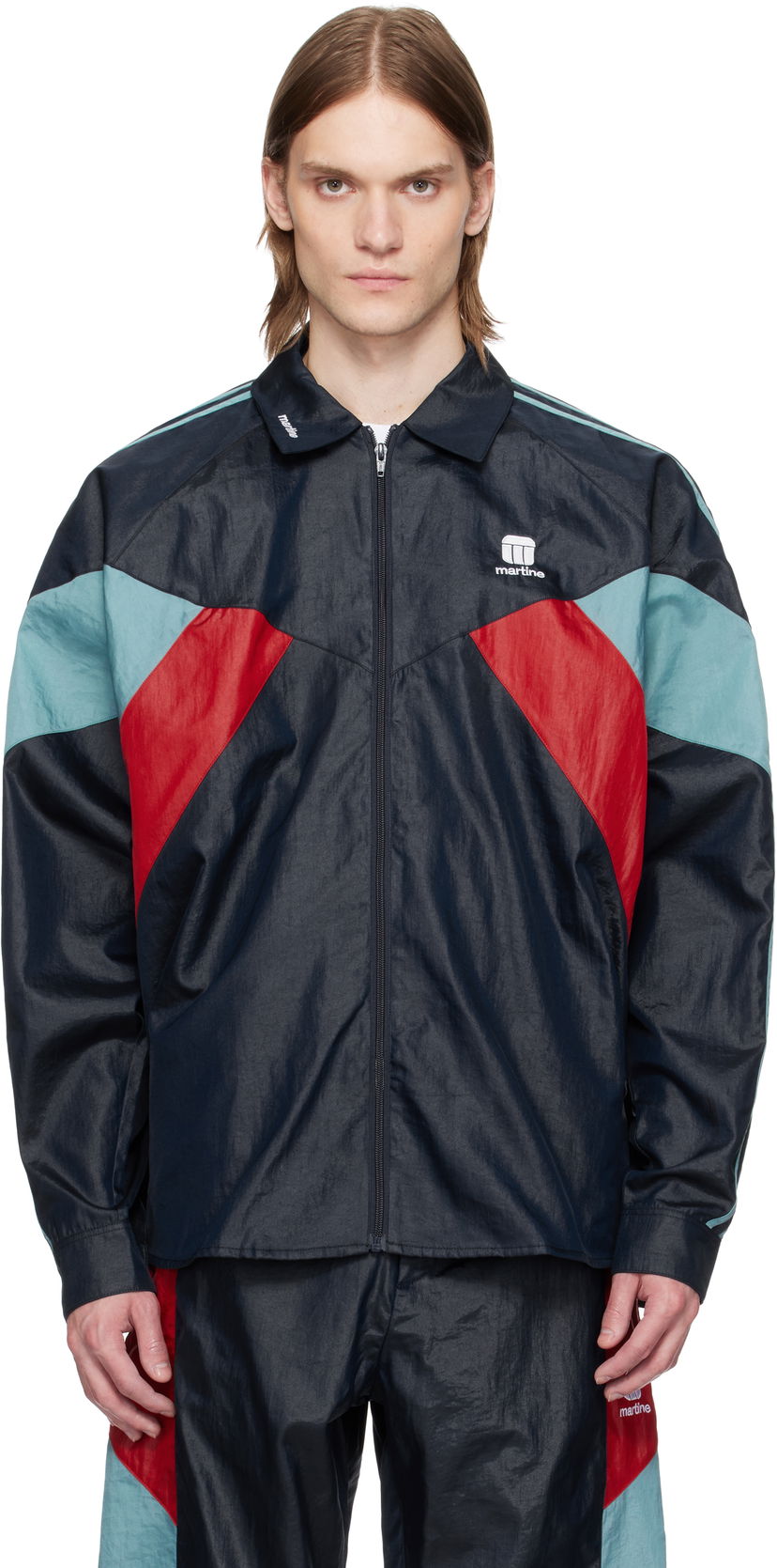 Vindjakke Martine Rose Martine Rose Shirt Track Jacket Mørkeblå | 172WP10504