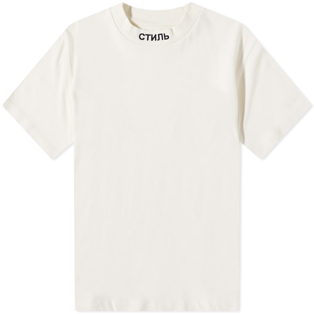 T-shirt HERON PRESTON CTNMB Collar Tee Hvid | HWAA033C99JER0010110, 0