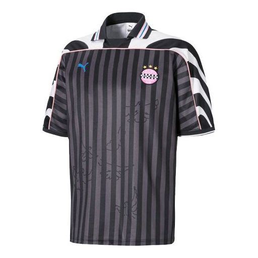 Jersey Puma PUMA X KS Stripe Splicing Short Sleeve Jersey Sort | 598466-01, 0