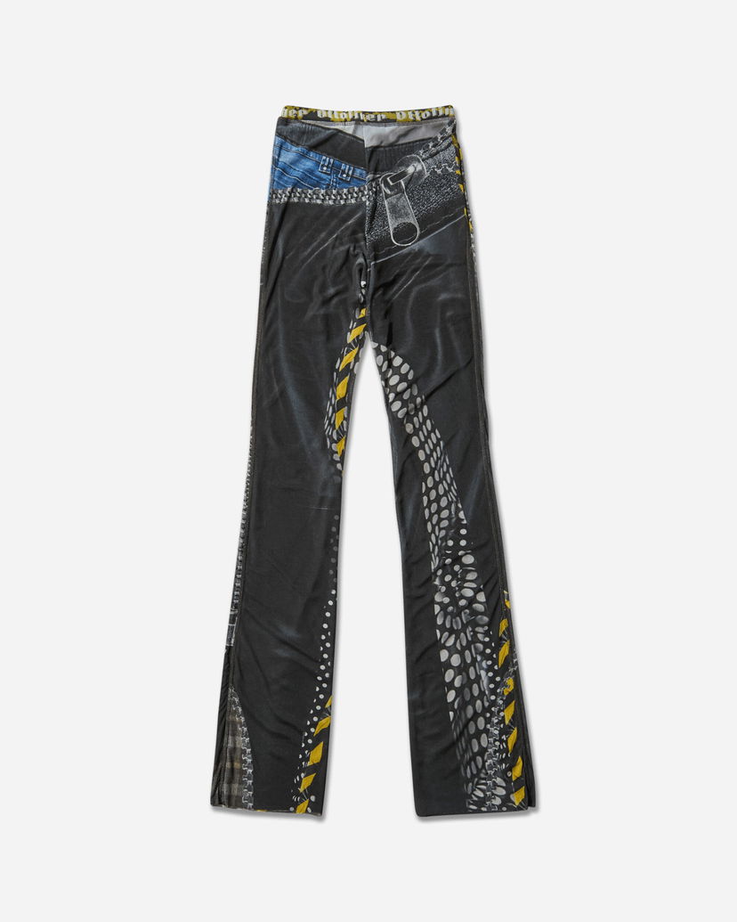 Bukser Ottolinger Mesh Flare Pants with Polka Dot and Zip Print Flerfarvet | 10120050104 PRIBLK