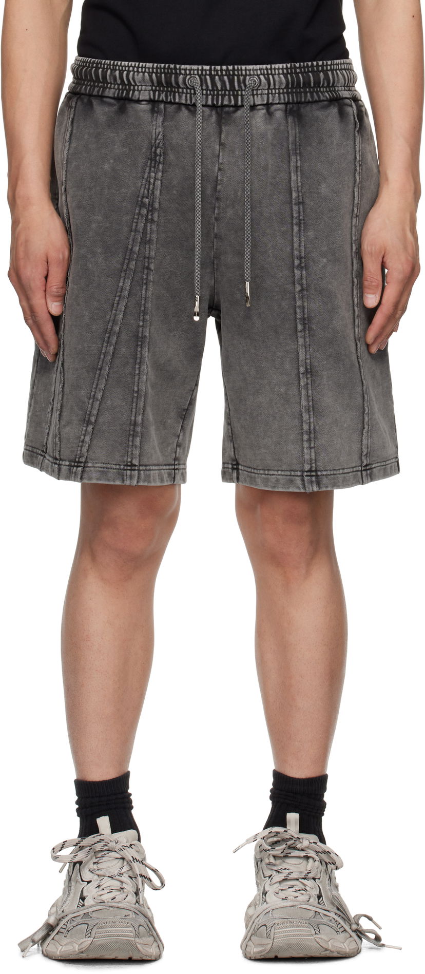 Shorts Feng Chen Wang Feng Chen Wang Tie Dyed Shorts Grå | FUS19ST01B