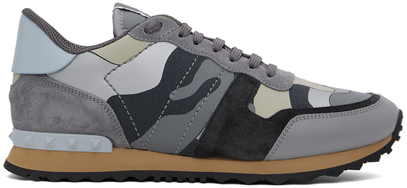 Sneakers og sko Valentino Valentino Garavani Rockrunner Camouflage Grå | 5Y2S0723MQV