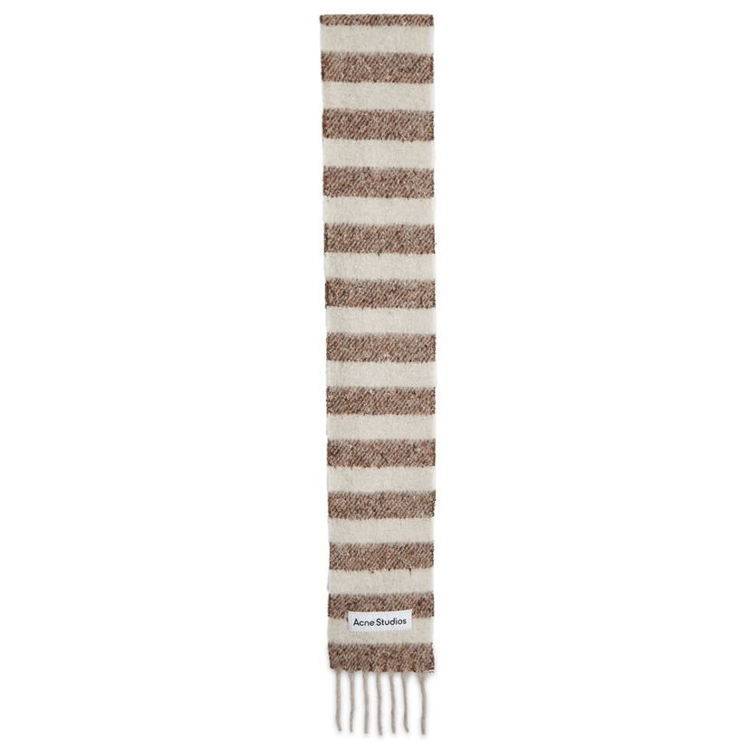 Tørklæde Acne Studios Knitted Scarf With Stripes Brun | CA0358-AIP