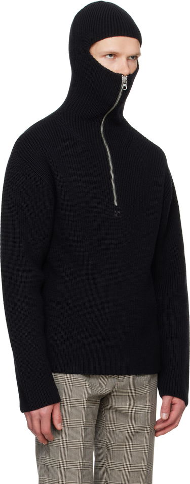 Sweater Courrèges Ribbed Wool Half-Zip Sweater Gul | 324MPU182FI0036, 4