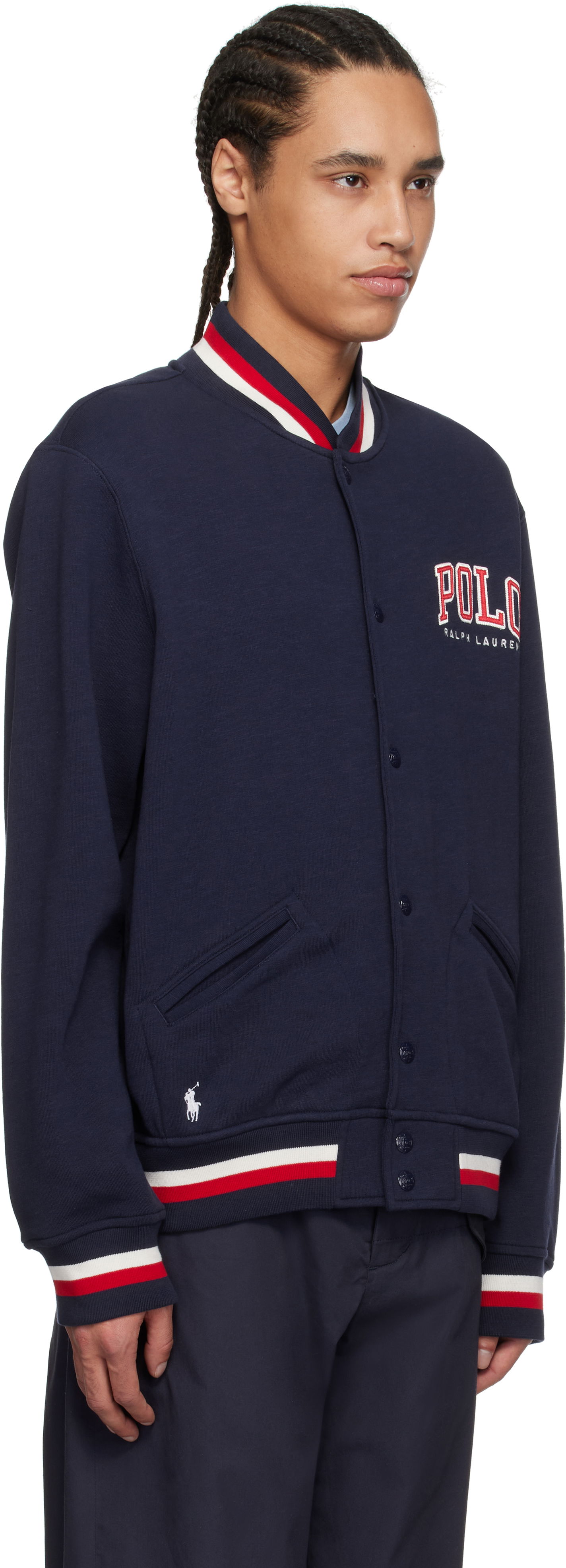 Bomberjakke Polo by Ralph Lauren Ralph Lauren Vintage Fleece Bomber Jacket Mørkeblå | 710964468001, 1