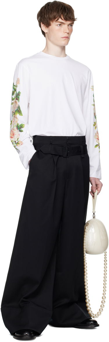 T-shirt Simone Rocha Simone Rocha Rose Bouquet Long Sleeve T-shirt Hvid | 5194P52-M 0569, 4