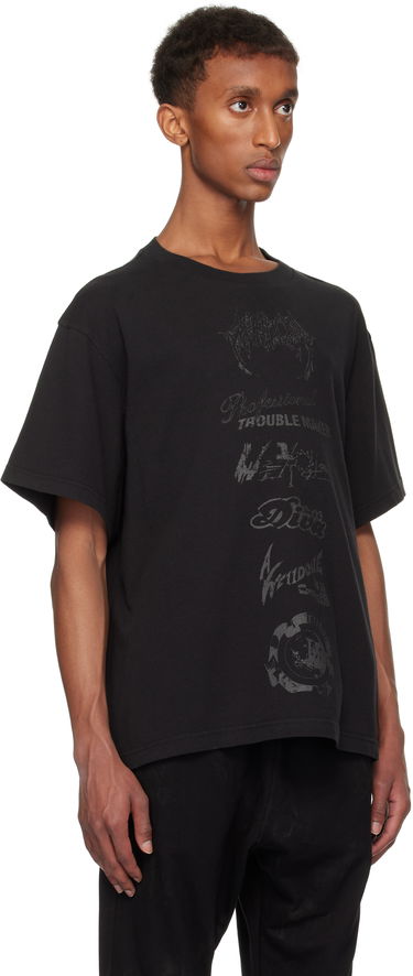 T-shirt We11done Multi Logo Graphic T-Shirt Sort | WD-TT3-24-777-U-BK, 1
