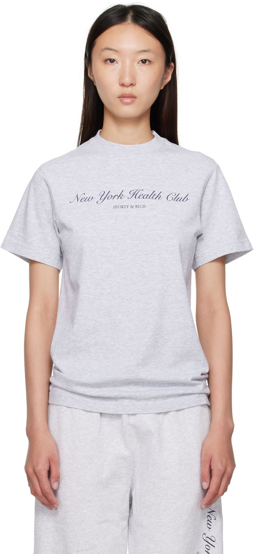 T-shirt Sporty & Rich Sporty & Rich 'NY Health Club' T-Shirt Grå | TO043602043GY03