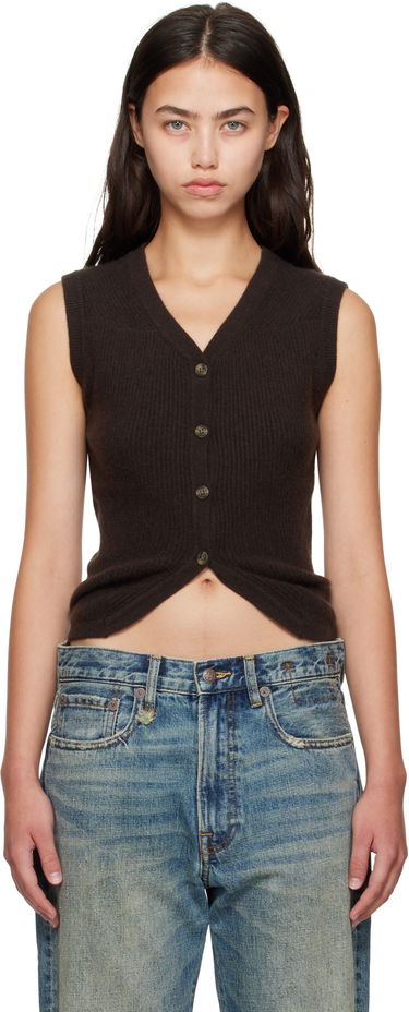 Vest R13 R13 Ribbed Wrap Around Vest Brun | R13WY308-Y210A, 0