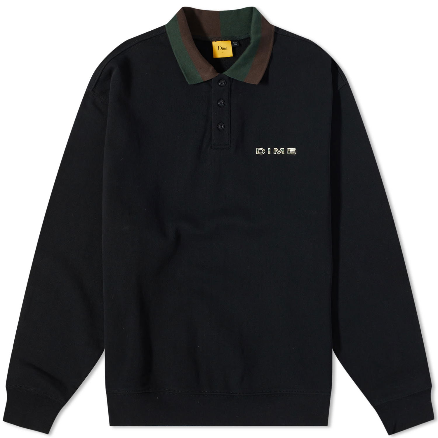 Sweater Dime Terry Rugby Crewneck Sort | DIMESU238BLK, 0
