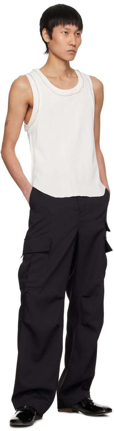 Tanktop UNDERCOVER UNDERCOVER Ribbed Tank Top Hvid | UC1E4803-1, 3