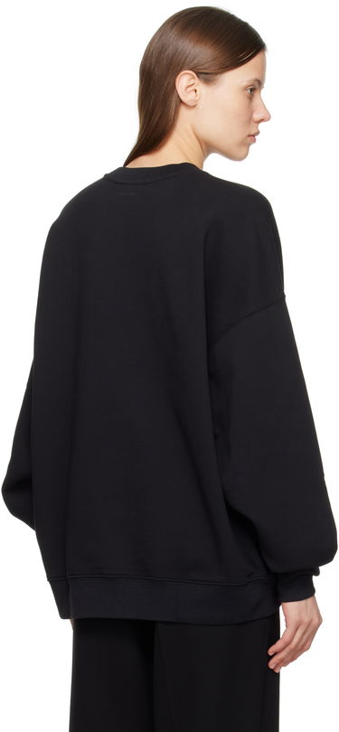 Sweater Anine Bing Anine Bing Miles Oversized Letterman Sweatshirt Sort | A-08-10074-BLK1, 2