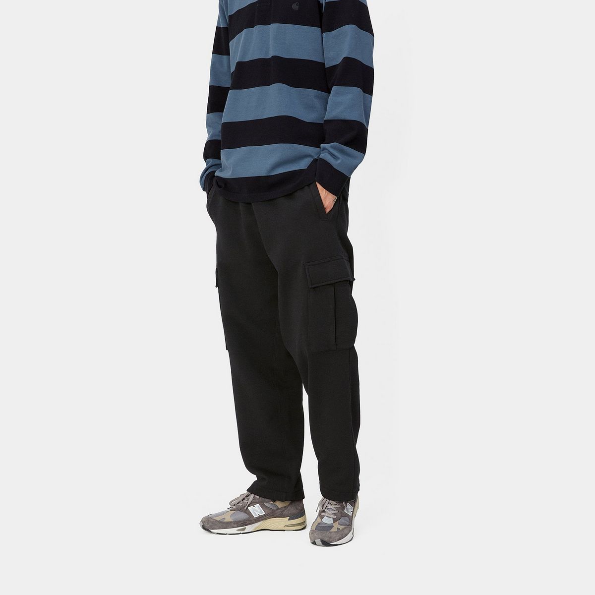Joggingbukser Carhartt WIP Wade Sweat Pant "Black stone washed" Sort | I030922_89_06, 1