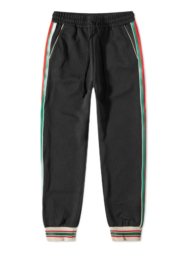 Joggingbukser Gucci Side Tape Jacquard Track Pant Sort | 663569-XJDE9-1043