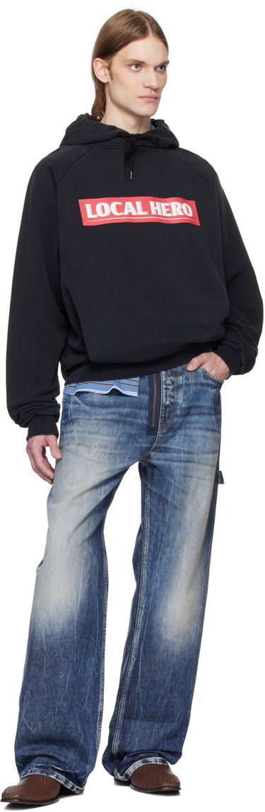 Sweatshirt Martine Rose Martine Rose Raglan Hoodie Sort | 651JS02002M, 3