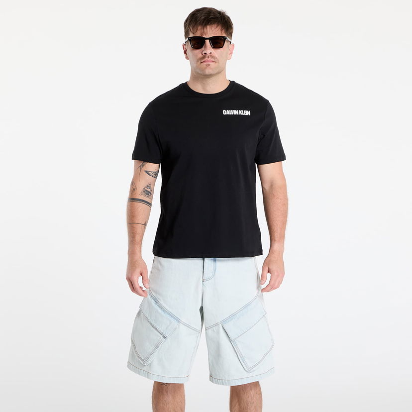 T-shirt CALVIN KLEIN Calvin Klein Jeans Men's 20S Calvin Line 3 T-Shirt Sort | LV04RC805G UB1