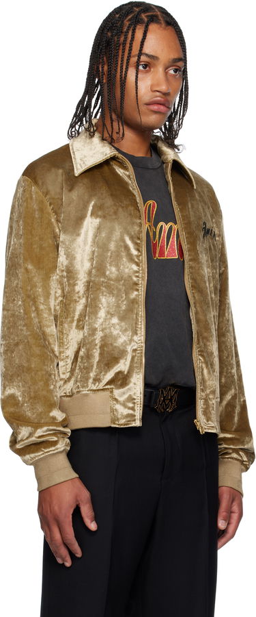 Jakke AMIRI AMIRI Dragon Velvet Jacket Beige | AMOUBB1054, 1