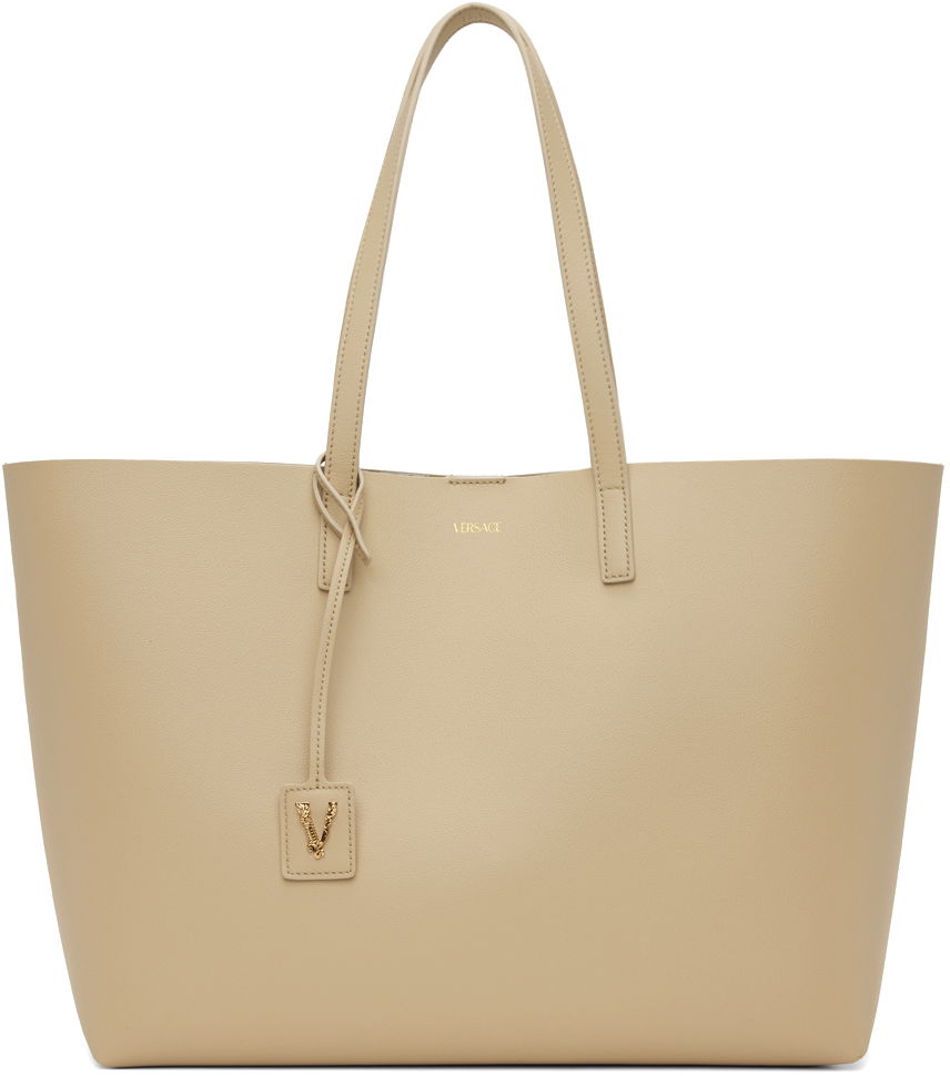 Mulepose Versace Beige Calf Leather Tote Beige | DBFH818_1A10067_6K50V, 0