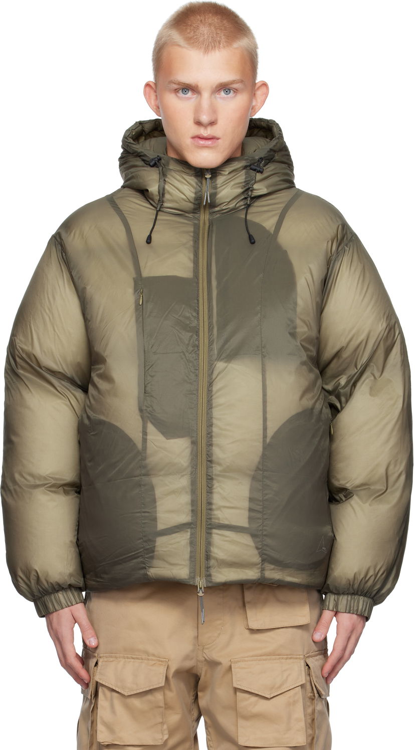 Puffer jakke ROA Smooth Down Puffer Jacket Grøn | RBMW0237FA184
