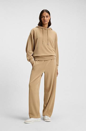 Joggingbukser BOSS Stretch Jersey Balloon Trousers with Embroidered Logo Beige | 50547800, 1