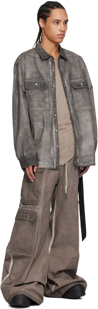 Skjorte Rick Owens Rick Owens DRKSHDW Hollywood Jumbo Overshirt Grå | DU01E3297 PF, 3