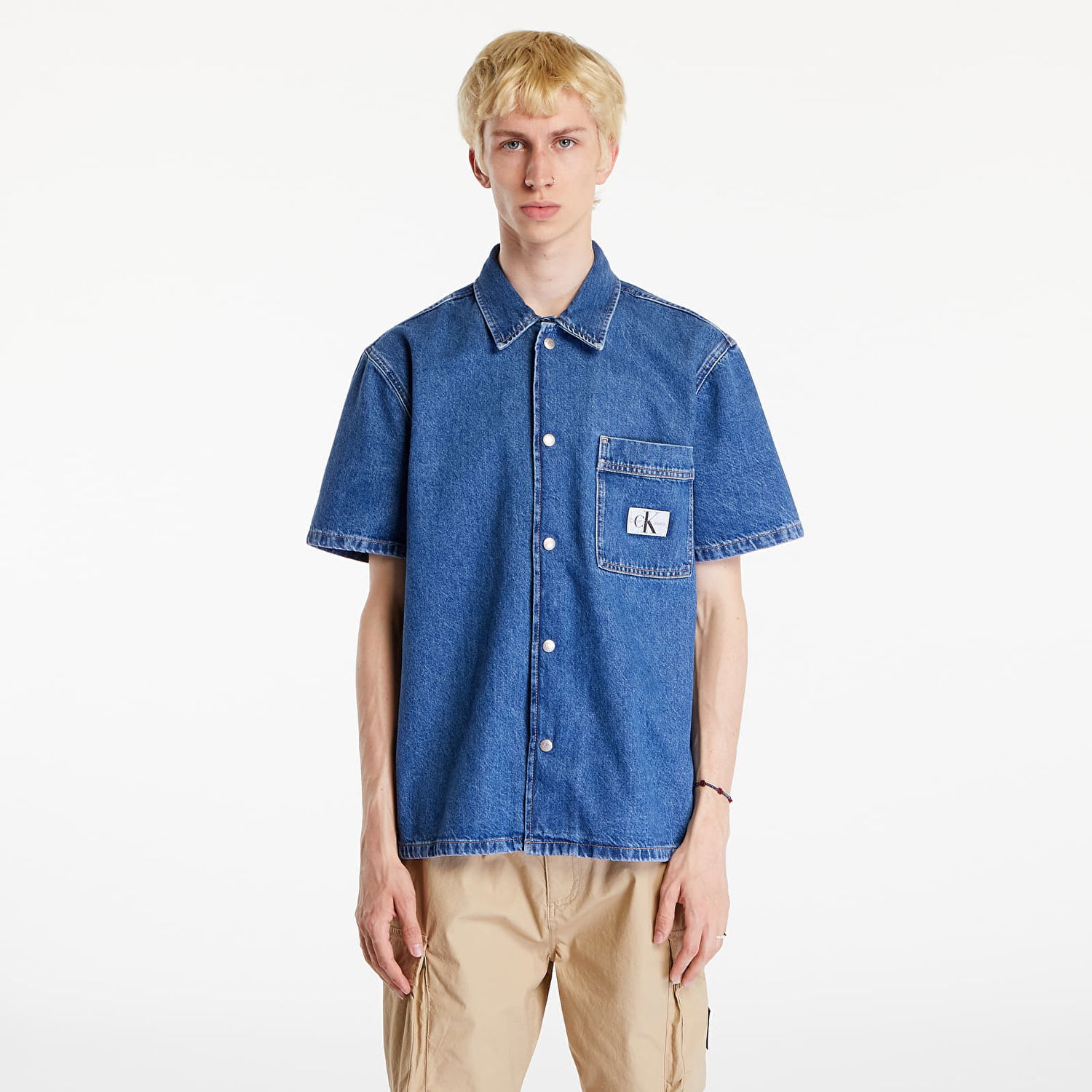 Skjorte CALVIN KLEIN Camp Denim Shirt Denim Medium Blå | J30J325748 1A4, 0