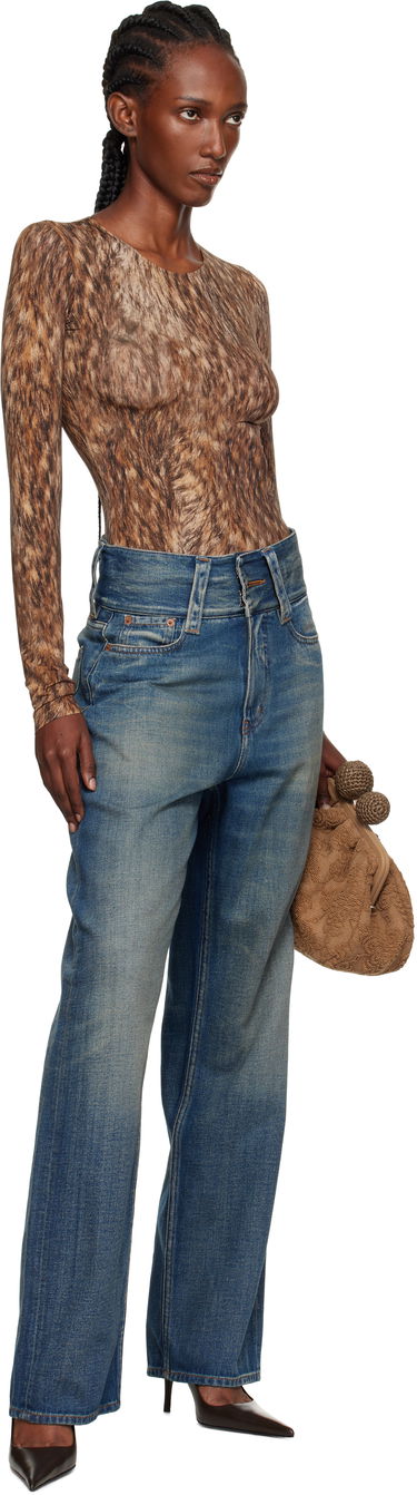 Jeans Maison Margiela MM6 Maison Margiela 5-Pocket Slub Jeans Blå | S52LA0259 M30017, 3