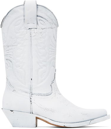 Frakker Maison Margiela MM6 Maison Margiela Painted Cowboy Boots Hvid | SH3WW0003 P8299, 0