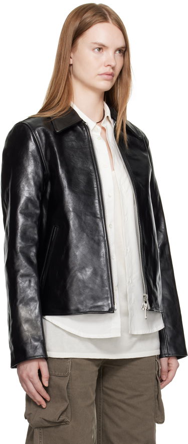 Jakke OUR LEGACY Mini Leather Jacket Sort | W4239MTD, 4
