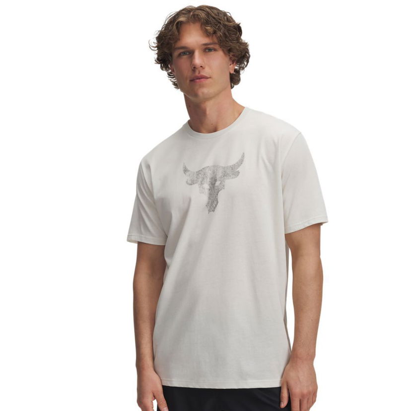 T-shirt Under Armour Project Rock T-Shirt Hvid | 1383191-279