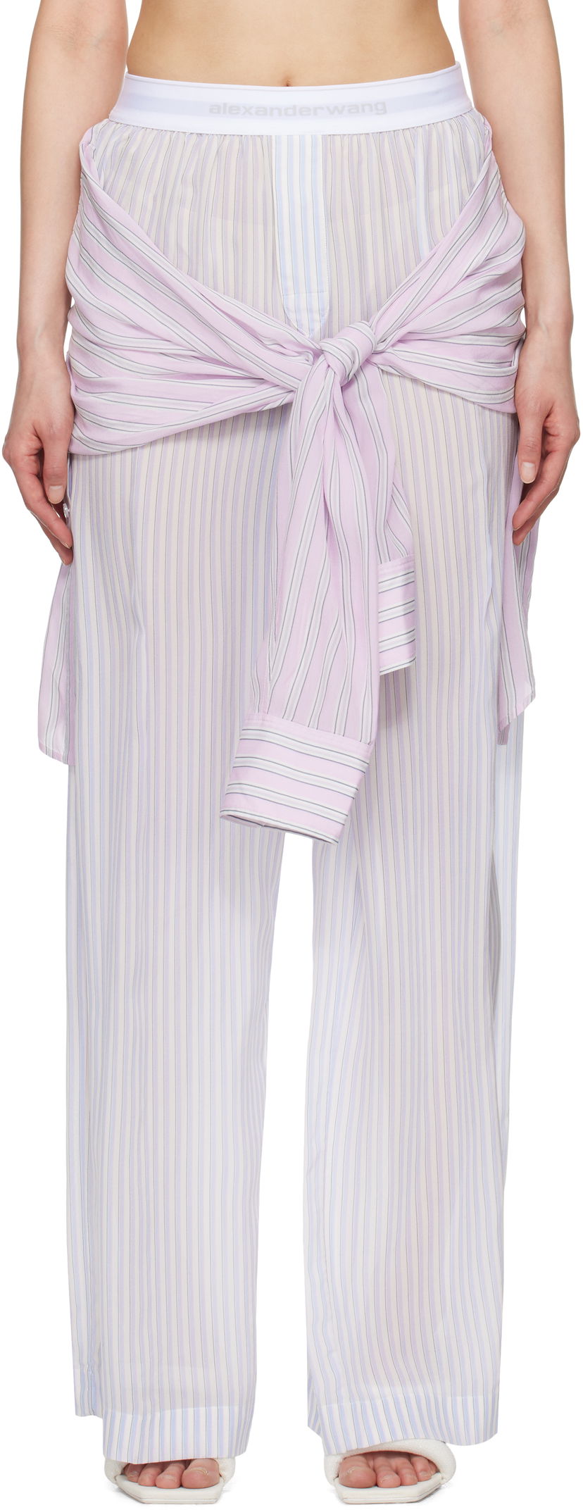 Bukser Alexander Wang Alexander Wang Pre-Styled Boxer Striped Trousers Flerfarvet | 1WC2254829