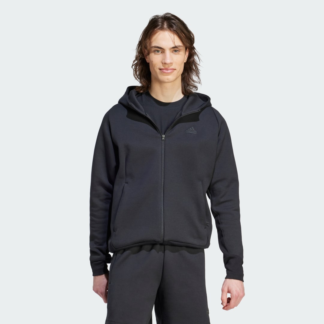 Sweatshirt adidas Originals Z.N.E. Premium Full-Zip Hooded Sort | IN5089, 1