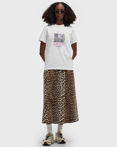 T-shirt GANNI Kittens Relaxed T-Shirt With Print Hvid | T4060-151, 1