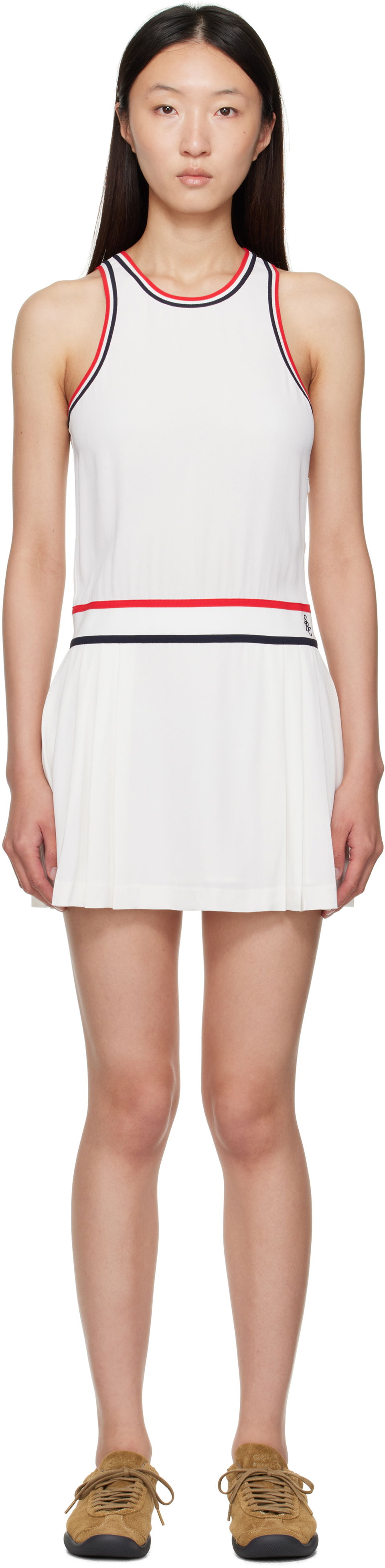 Kjole Sporty & Rich Sporty & Rich Phoebe Tennis Minidress Hvid | DR004602300WH36, 0