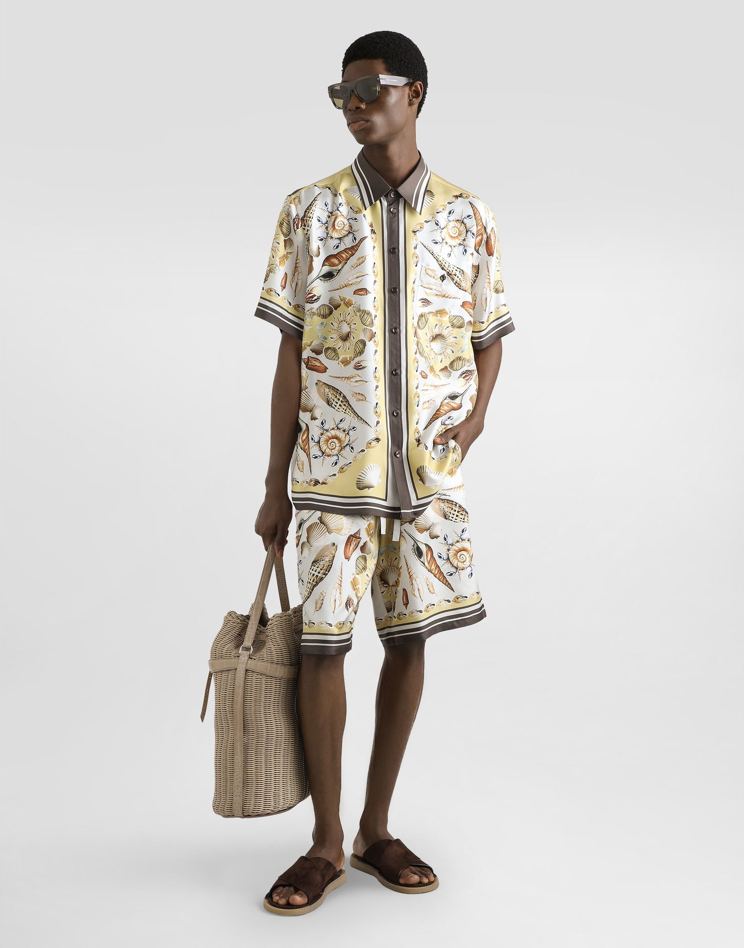 Skjorte Dolce & Gabbana Printed Hawaii Silk Twill Shirt Flerfarvet | G5LG9THI1ZGHG5PL, 1