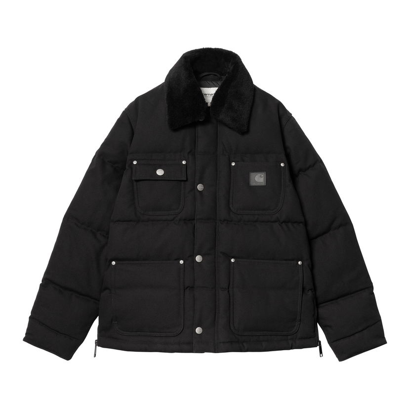 Puffer jakke Carhartt WIP Black Insulated Chore Coat Sort | I033906_8