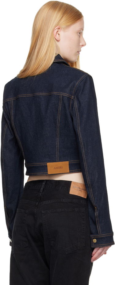 Jakke AMIRI AMIRI Zip Up Cropped Denim Jacket Blå | AWDNWJ1007, 2
