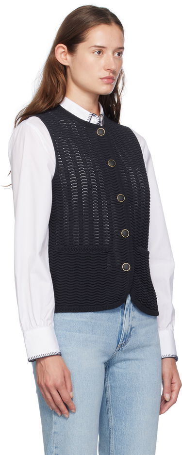 Vest rag & bone rag & bone Elisa Knit Vest Sort | WAS24F071UG71, 1