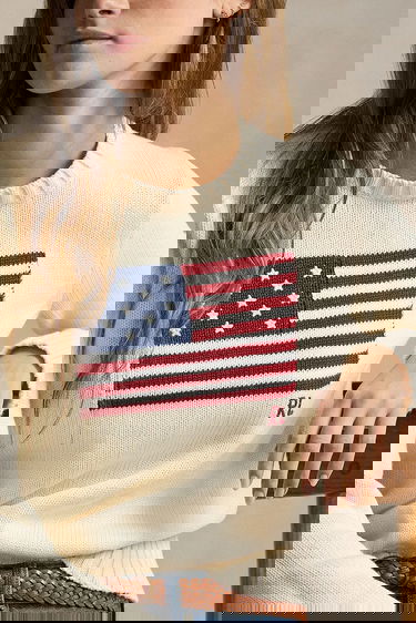 Sweater Polo by Ralph Lauren Polo Ralph Lauren Flag Cotton Sweater Hvid | 211896939, 3