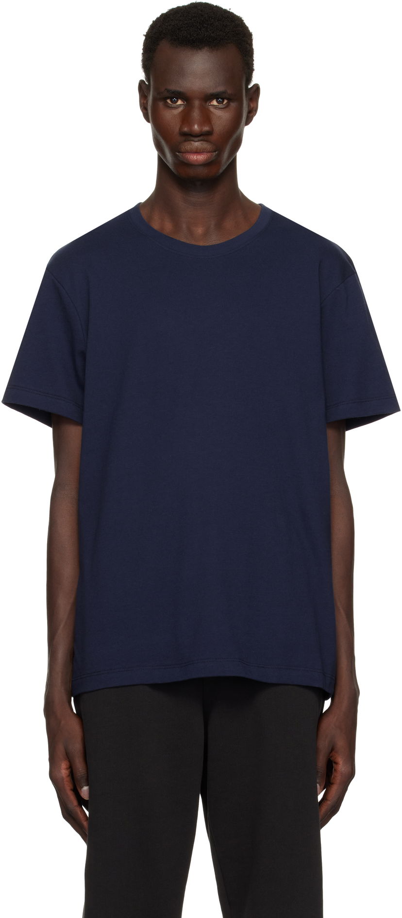 T-shirt SKIMS SKIMS Cotton Classic T-Shirt Mørkeblå | TP-TSH-5701M-NAVY