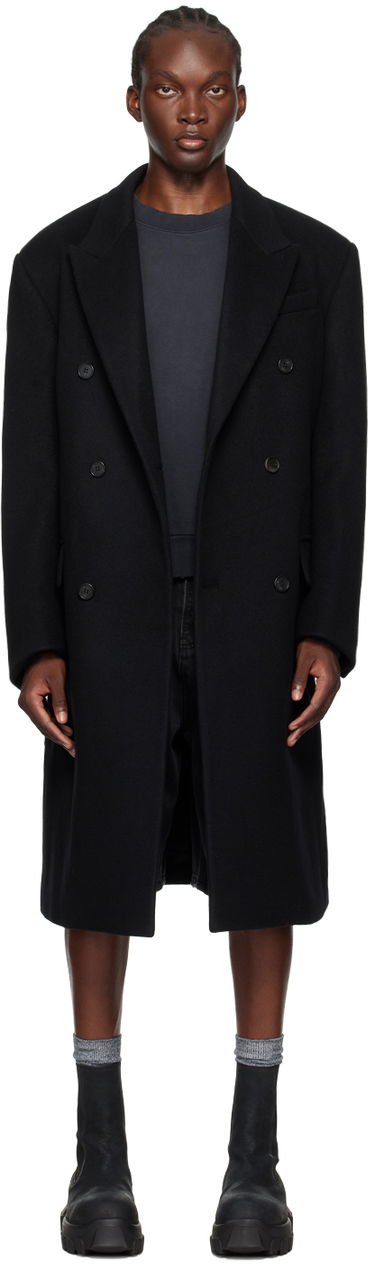 Frakker We11done Double-Breasted Wool Coat Sort | WD-CT2-24-068-M-BK, 0