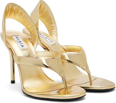 Tilbehør Alaïa ALAÏA Heeled Thong Sandals Metalisk | AA3S122CK298, 3