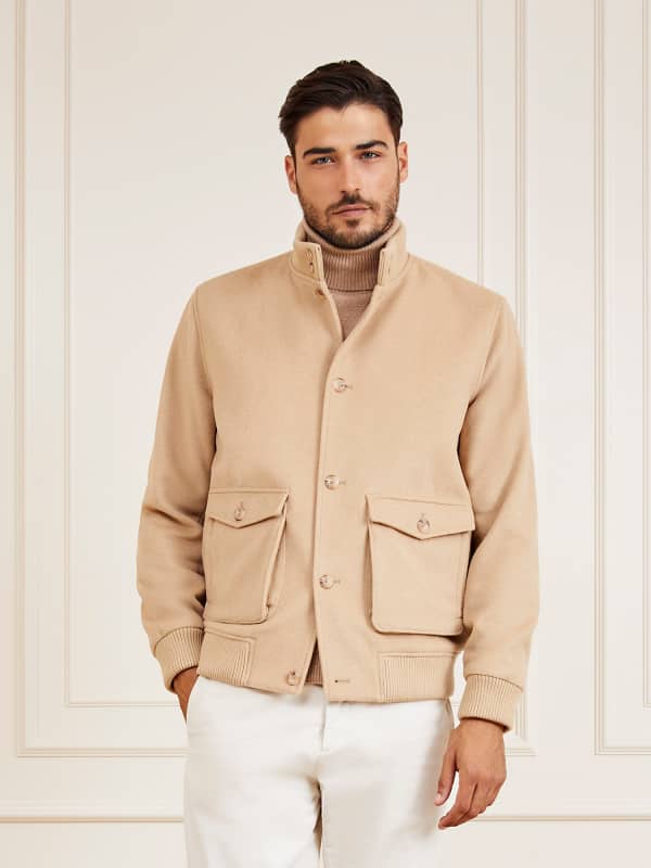 Bomberjakke GUESS Marciano Wool Blend Beige | 3BHL942200Z, 0