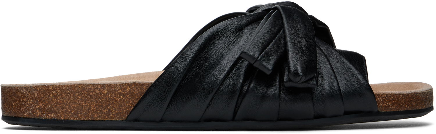 Sneakers og sko JW Anderson JW Anderson Bow Flat Sandals Sort | SN0103-LA0161, 0