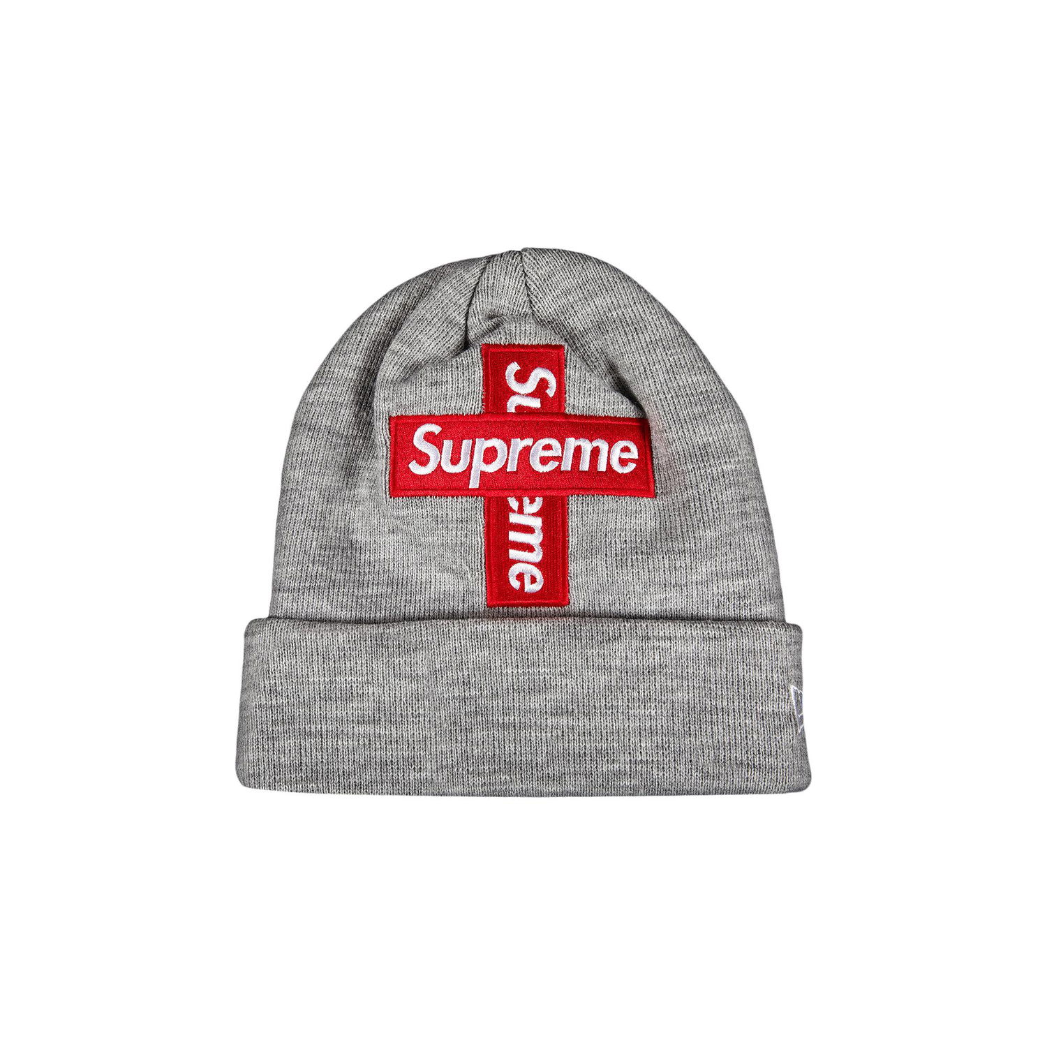 Beanie Supreme New Era x Cross Box Logo Beanie Grå | FW20BN14 HEATHER GREY, 1